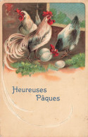 FETES - VOEUX - Heureuse Pâques - Œufs - Poules - Carte Postale Ancienne - Ostern