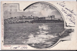 1903-Cagliari Panorama Cartolina Viaggiata Leggera Increspatura Della Carta Al V - Cagliari