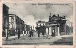 1918-Taranto Via Margherita E Edicola Di Francesco Di Chilairo, Animata - Taranto