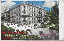 1916-Milano Hotel Restaurant Du Parc , Viaggiata - Hotel's & Restaurants