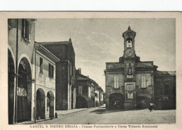 1931-Bologna, Castel San Pietro Emilia Bologna, Chiesa Parrocchiale E Corso Vitt - Bologna
