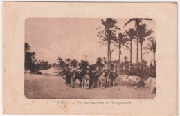 1915-Tripoli Via Carovaniera Di Ghergaresh Bollo 3^ Battaglione 1^ Reggimento Gr - Libya