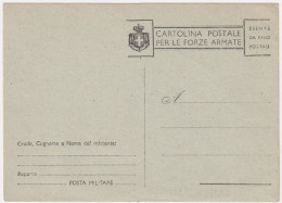1945-cartolina Postale In Franchigia Provvisoria Con Tassello A Destra - Entiers Postaux