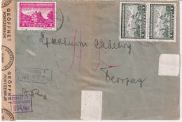 1944-Jugoslavia Busta Variamente Affrancata Con Timbri E Fascette Di Censura - Storia Postale