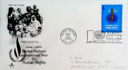 1968-NAZIONI UNITE Anno Diritti Uomo Serie Cpl 2 Fdc - Other & Unclassified