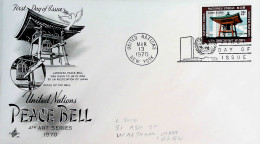 1970-NAZIONI UNITE Arte Campana Giapponese Serie Cpl 2 Fdc - Other & Unclassified