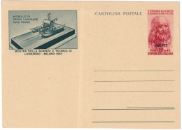 1953-Trieste A Cartolina Postale Draga Lagunare L.20 Leonardo Cat.Filagrano  C 2 - Marcofilía