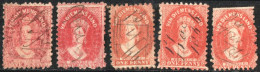 Tasmania 1864 1 P Chalon Head Waternark Figure 5 Ex Shades Cancelled - Used Stamps