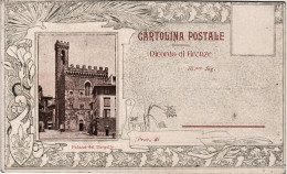 1900circa-Firenze Palazzo Del Bargello Disegnatore Casaltoli Cartolina Stile Lib - Firenze (Florence)