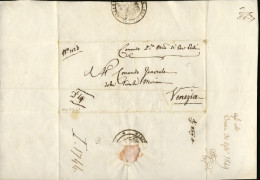 1849-bollo Circolare "marina Veneta Di Guerra! Lettera Indirizzata Al Comando Ge - 1. ...-1850 Prephilately