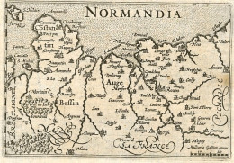 1605-"Normandia"carta Tratta Dalla Prima Edizione Della Cosmographia Universalis - Cartes Géographiques