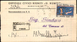 1965-cat.Sassone Euro 130, Piego Ospedaliero Racc. Affr. L.130 Dante Alighieri I - 1961-70: Marcophilia