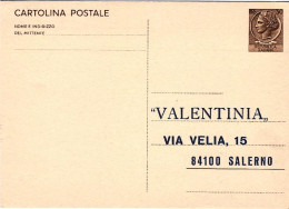 1966-cartolina Postale L.30 Bruno Giallo Siracusana,con Indirizzo Del Destinatar - Interi Postali