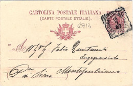 1907-cartolina Postale 10c.Leoni Annullo Tondo Riquadrato Ambulante Bologna-Fire - Stamped Stationery