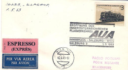 1963-Autriche Osterreich Austria Innsbruck Salzburg Wien Innsbruck 2 AUA Affranc - Altri & Non Classificati