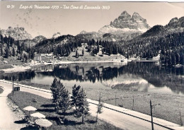 1959-cartolina Foto Lago Di Misurina Con Le Tre Cime Di Lavaredo Affrancata L.15 - Belluno