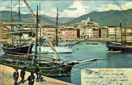 1904-San Remo Il Porto, Viaggiata Diretta In Belgio - San Remo