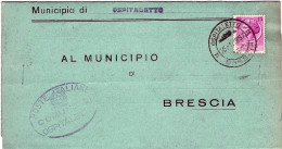 1957-piego Municipale Affrancato L.13 Siracusana Isolato - 1946-60: Marcophilie