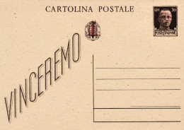 1944-RSI Cartolina Postale 30c. Fascetto Nuovo - Interi Postali