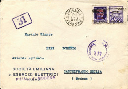 1944-RSI Propaganda Di Guerra 50c.soprastampato (cat.Sassone Euro 400) Su Busta  - Marcophilie