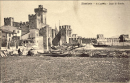 1908-Sirmione Il Castello Annullo Servizio Postale Sul Lago Di Garda (6) - Brescia