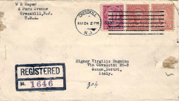 1930-U.S.A. Raccomandata Diretta In Italia Affr. 2c.Charleston+due 9c.Jefferson  - Poststempel