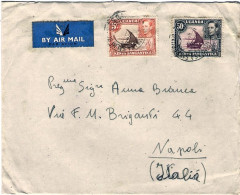 1953-Uganda Kenya Tanganyka Per Italia Affrancato 5c.dentellato 13x12,5 +50c.Gio - Kenya, Ouganda & Tanganyika