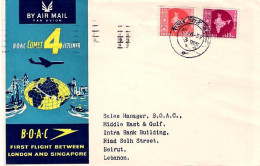 1959-India I^volo BOAC Calcutta-Beyrouth - Luftpost