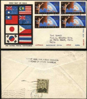 1960-Filippine S.2v. Su Due Raccomandate Fdc Illustrate "Conferenza Postale Mani - Filipinas