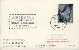 1959-Autriche Osterreich Austria Cat.Pellegrini N.1063 Euro 60, Roma-Bangkok I^v - Sonstige & Ohne Zuordnung