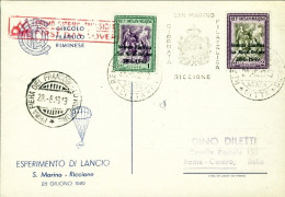 1949-San Marino Cartolina Illustrata "il Canto Del Filatelico-philatelic Song" A - Cartas & Documentos