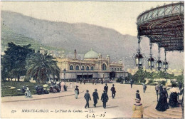 1906-Monaco Cartolina Di Montecarlo La Piazza Del Casinò Diretta In Francia Affr - Sonstige & Ohne Zuordnung