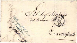 1860-piego Con Testo Bollo Corsivo Il Comand.te Militare Della Prov.a Di Brescia - 1. ...-1850 Vorphilatelie