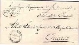 1842-piego Con Testo Bollo I.R. Reggimento Di Gendarmeria Ala Provinciale Di Bre - 1. ...-1850 Prephilately