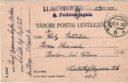 1916-Ungheria Hungary Magyar Intero Postale Viaggiato Bolli Di Posta Militare - Ungheria