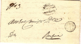 1854-lettera Con Testo Annullo A 4 Cerchi "Ospedaletto" E Bollo Ovale I.R.Com. D - ...-1850 Voorfilatelie