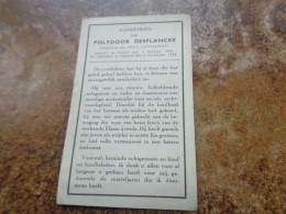 --Doodsprentje/Bidprentje  POLYDORE DESPLANCKE  Halluin 1890-1942 Reckem (ép O. VANMAERHEM)  Bilingue   Recto/verso - Religion & Esotericism