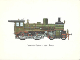 Publicité Pharma + LINYL + Histoire De La LOCOMOTIVE : EXPRESS - 1899 - Prusse + Laboratoires ROUSSEL 1963 + TRAIN - Werbung