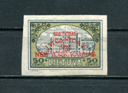 Lithuania 1935 Lituanica II New York – Kaunas Flight Issue, Red Overprint MNH** - Lituania