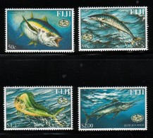 FIJI 2001 GAME FISH FULL SET NHM YELLOW FIN TUNA WAHOO DOLPHIN FISH PACIFIC BLUE MARLIN SG 1135-8 Mi 978-981 MARINE LIFE - Marine Life
