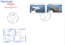 Iceland 2003 Mi 1047-1048 FDC  (FDC ZE3 ICL1047-1048) - Géographie