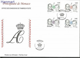 Monaco 2011 Mi 3042-3046 FDC  (XFDC ZE1 MNC3042-3046) - Familles Royales