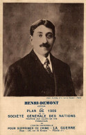 HENRI DEMONT SOCIETE GENERALE DES NATIONS - Hombres Políticos Y Militares