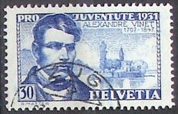 Schweiz Suisse Pro Juventute 1931: Alexandre Vinet Zu WI 60 Mi 249 Yv 253 Mit Stempel ZUG (Zumstein CHF 32.00) - Usati