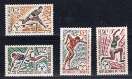 Niger Serie 4v 1965 African Games Brazzaville Sports Athletics MNH - Nigeria (1961-...)