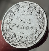 Monnaie 6 Pence 1886 Victoria TB - Andere & Zonder Classificatie