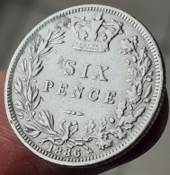 Monnaie 6 Pence 1886 Victoria TB - Autres & Non Classés