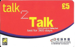 Great Britain: Prepaid IDT - Talk 2 Talk - Autres & Non Classés