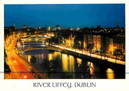 Irlande - Dublin - River Liffey - Night View - Vue De Nuit - Automobiles - Ireland - CPM - Voir Scans Recto-Verso - Dublin