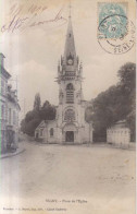 Vigny Place De L'eglise  Carte Postale Animee 1904 - Vigny